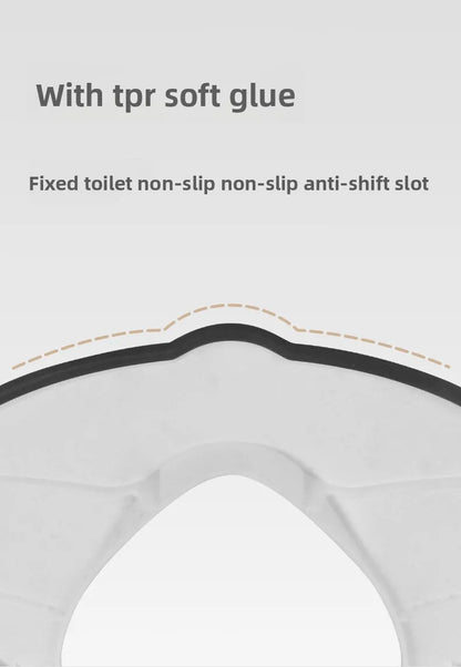 Foldable Toddler Toilet Seat, Portable Toilet Training Seats with Urine Barrier, Universal Family Toilet Seat with Suction Cups