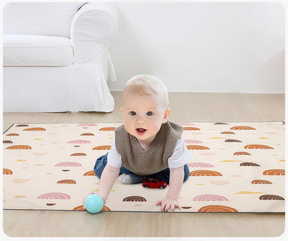 Baby Play Mat, Thicken Foam Cushioned & Waterproof Playpen Mat for Infants and Toddlers, Stylish and Just Wipe-Clean Playmat for Baby Play on Floor