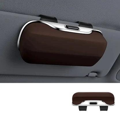 Car Glasses Box Portable Car Sunglasses Holder In The Car Driving Glasses Holder Eyeglass Case Sun Visor Car Lenses Holder