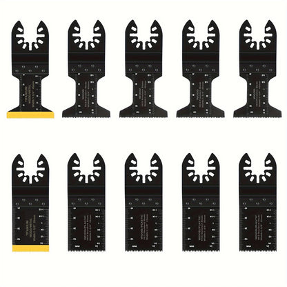 Multitool Blades Oscillating Tool Blade, Universal Titanium Oscillating Saw Blades for Metal Nails, Wood and Plastic, Multi Tool Blades Kits Fit Dewalt Milwaukee Ryobi Rockwell Fein