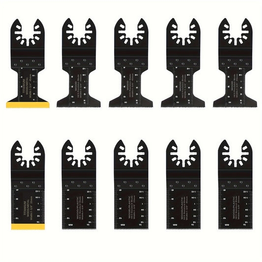 Multitool Blades Oscillating Tool Blade, Universal Titanium Oscillating Saw Blades for Metal Nails, Wood and Plastic, Multi Tool Blades Kits Fit Dewalt Milwaukee Ryobi Rockwell Fein