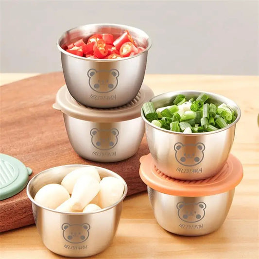1pc Salad Dressing Container With Lid Reusable Stainless Steel Cup And Leakproof Silicone Lids For Lunch Box And Picnic
