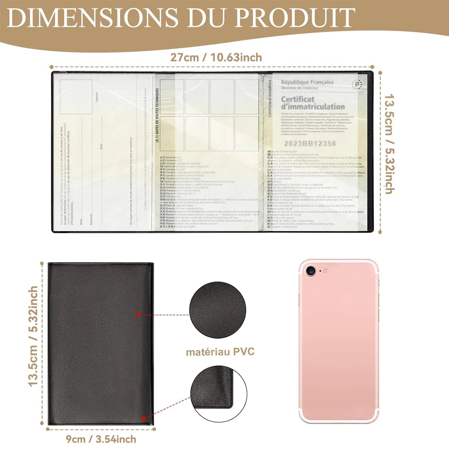 Lot of 1/2 Black Assurance Card Pouch - Certificate of Registration Protection Case Transparent Plastic Wallet for Documents