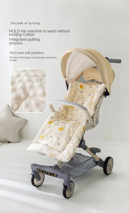 Cartoon Bear Baby Stroller Seat Cushion Cotton Soft Newborn Car Seat Pad Infant Pushchair Mattress Mat Kid Pram Accessories