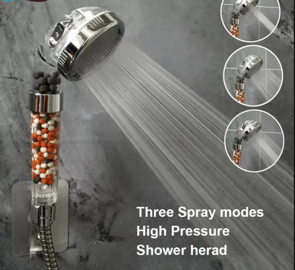 Filtered Shower Head with Handheld, New 3 Functions High Pressure SPA Water Saving Handheld Rainfall Anion Filter Shower