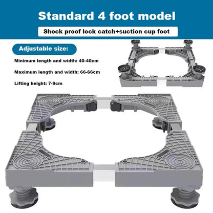 Mini Fridge Stand Adjustable Refrigerator Stand with 4 Strong Feet Universal Stand Base Washing Machine Stand Washer and Dryer Pedestals Multi-Functional Base for Appliance