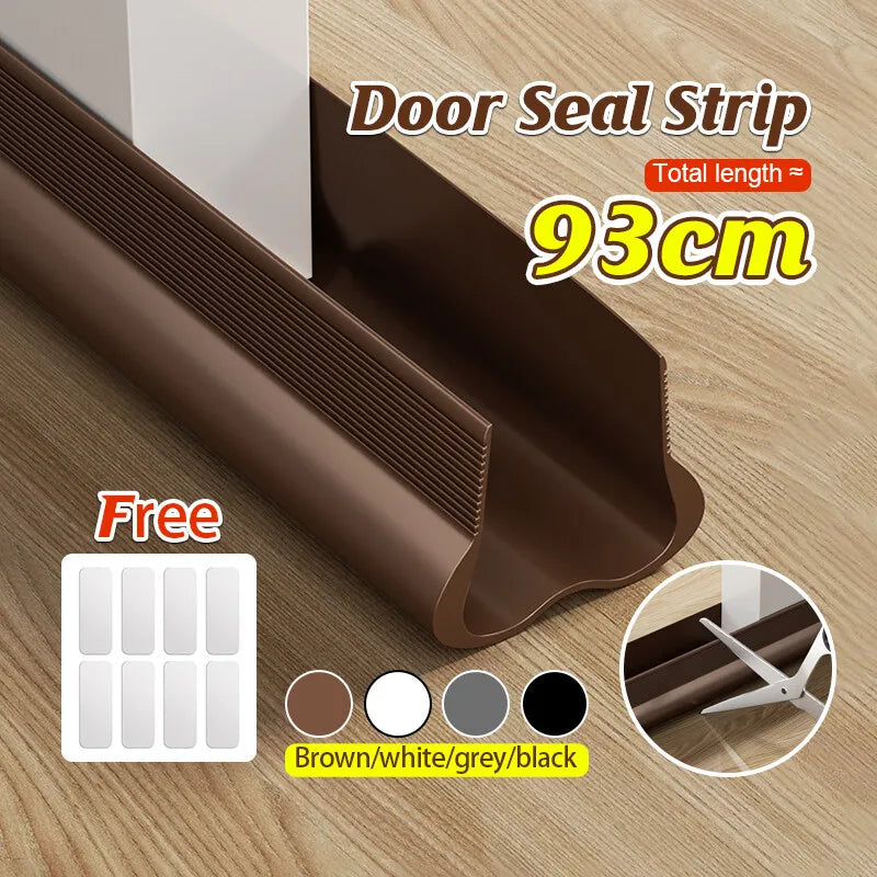 (2 Pcs) Under Door Draft Stopper, Under Door Blocker Size of Adjustable Size 93cm, Easy Install,Gap Filler, Reduces Air Draft, Noise & Sound, Door Seal for Improved Insulation