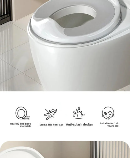 Potty Training Seat Built-in Toilet Seat, Elongated Toilet Seat Children's Toilet Seat Toilet Seat Children's Toilet Seat Universal Splash Proof Toilet for Male and Female Babies