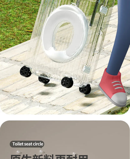 Potty Training Seat Built-in Toilet Seat, Elongated Toilet Seat Children's Toilet Seat Toilet Seat Children's Toilet Seat Universal Splash Proof Toilet for Male and Female Babies