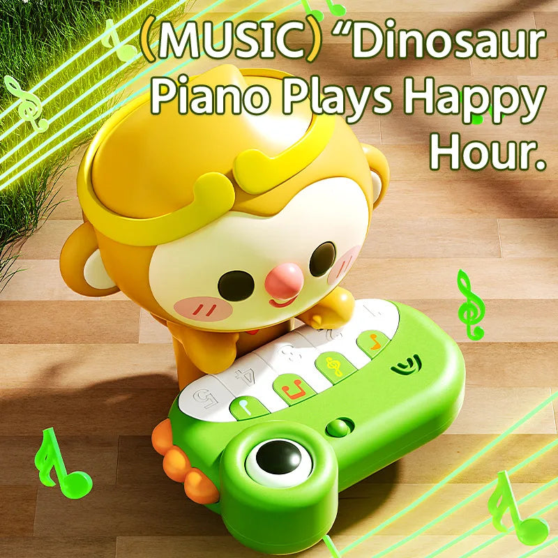 Montessori Educational Activity Table Toy for Babies, Sensory Learning with Lights Music Sound, Early Development Toys for Kids