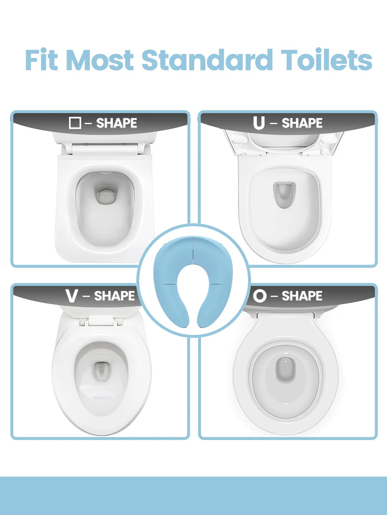 Portable Baby Travel Toilet Training Seat Folding Potty Seat Non-Slip Urine Assistant Cushion