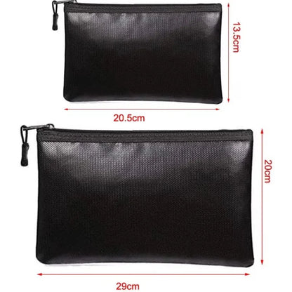 XL/L/M/S Fireproof Waterproof Document Bag Fire Safe Storage Pouch with Zipper Cash File Envelope Holder for H