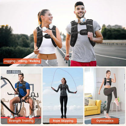Weighted Vest Washable, Z-Fit Soft Iron Weighted Vest for Women and Men, 3/5/8 KG Weight Vest with Reflective Stripes & Adjustable Straps, Ultra Thin Weight Vest for Home Gym Strength Training Weight Loss Workout