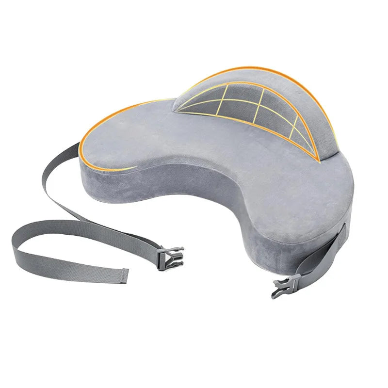 Nursing Pillow Enhanced Ergonomics Essential Breastfeeding Pillow Support For Mom & Baby W/ Convenient Side Pocket, Double Straps & slipcover