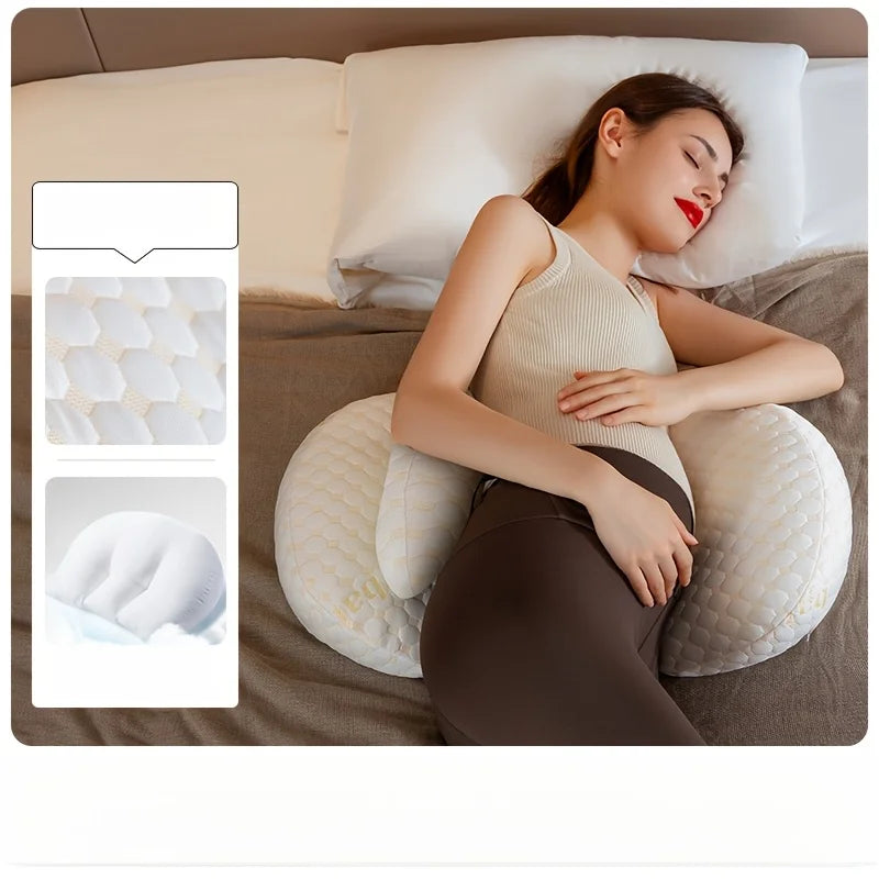 1pc SoftTouch Adjustable Pregnancy Pillow U Shaped Full Body Support Cushion with Removable Cover Portable Back Support for Side
