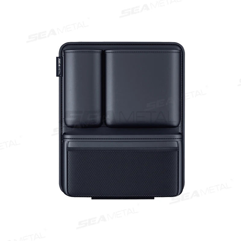 SEAMETAL Leatherette Car Trunk Organizer Large Capacity Seat Back Storage Bag with 4 Pockets Multifunction Use for Car Trunk SUV