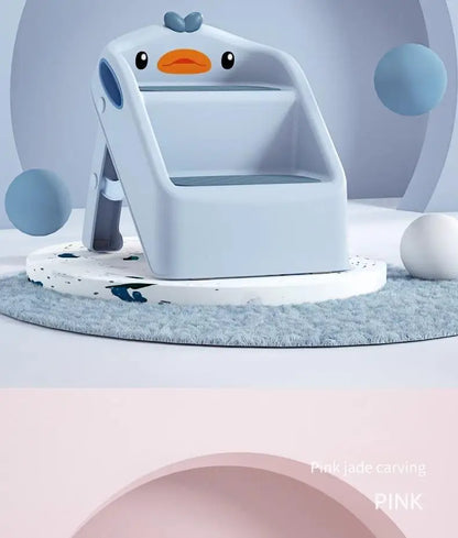 Toddler Step Stool for Bathroom Sink and Potty Training Durable Anti-Slip,Anti-Tip A-Frame,10-Second Assembly, 2-Step Potty Stool with Wide Steps