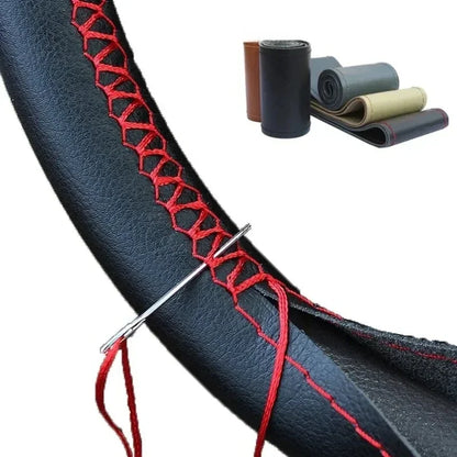 Car Steering Wheel Braid Cover Black Artificial Leather For Volkswagen VW Golf 7 Mk7 Touran Up New Polo Jetta Passat B8 Tiguan