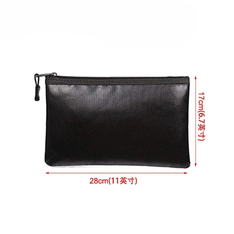 XL/L/M/S Fireproof Waterproof Document Bag Fire Safe Storage Pouch with Zipper Cash File Envelope Holder for H