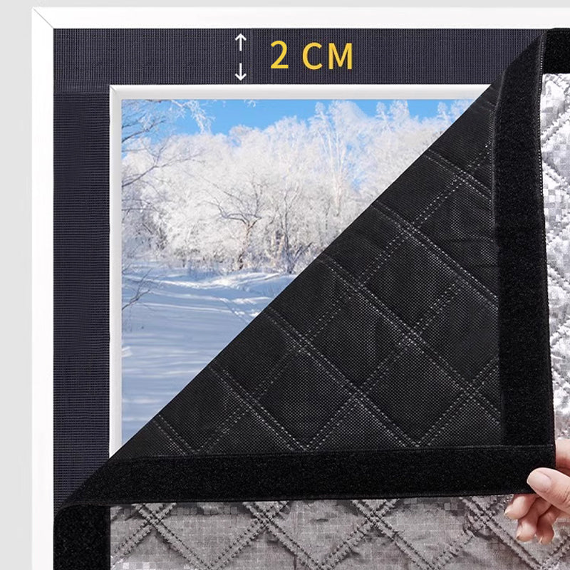 Thermal Insulated Door Curtain, High Quality Cloth Thicken Cotton Filled, Single Piece Door Insulation Blanket Cover for Cold in Winter, Grey