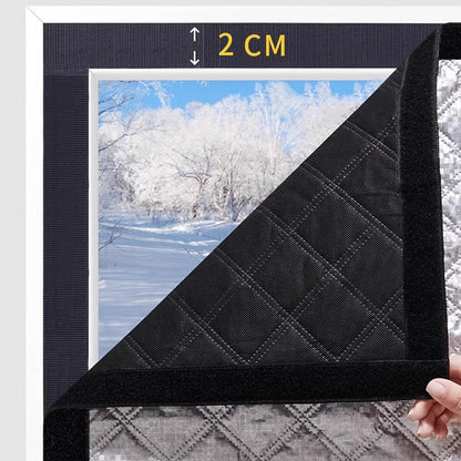 Thermal Insulated Door Curtain, High Quality Cloth Thicken Cotton Filled, Single Piece Door Insulation Blanket Cover for Cold in Winter, Grey