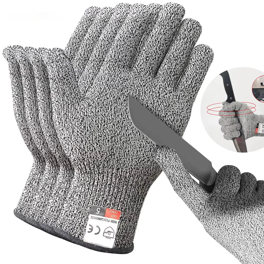 HPPE Level 5 Safety Anti Cut Gloves High-strength Industry Kitchen Gardening Anti-Scratch Anti-cut Glass Cutting Multi-Purpose