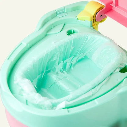 5 Roll/50 Pcs Universal Potty Training Toilet for Seat Bin Bags Travel Potty Liners Potty Diaper Bags Potty Training