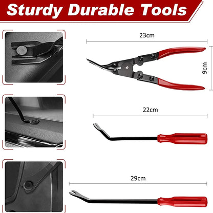 Car Trim Removal Set, Plastic Panel Fastener Removal Tool, Car/Trim/Panel/Door/Audio/Auto Clip Pliers/Terminal Removal Tool Kit