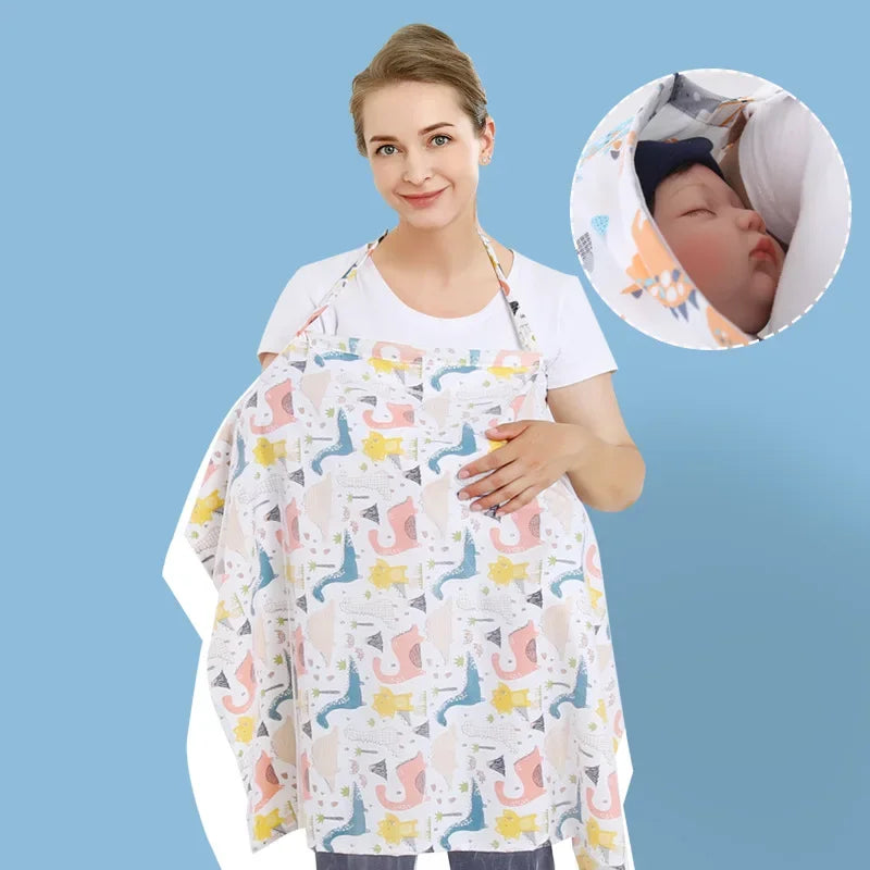 100% Cotton Baby Feeding Nursing Covers Mother Outing Breastfeeding Towel Nursing Cloth with Mosquito Net Baby Stroller