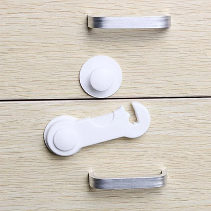 10pcs Baby Safe Straps Baby Safety Lock Drawer Child Safety Cabinet Locks Adhesive Cabinet Drawer Door Latches