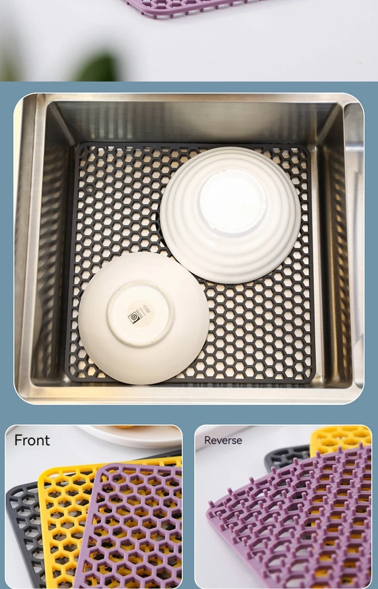 Silicone Sink Protector, Heat Resistant Non-slip Dishwasher Suitable, Large Mat for Bottom of Farmhouse Kitchen Stainless Steel Sink