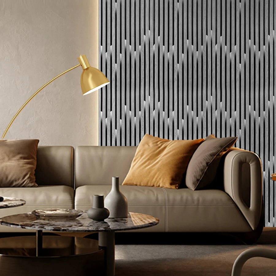 Wood Slat Wallpaper Peel and Stick Wood Grating Stripe Self-Adhesive Wallpaper Faux Wood Contact Paper Self Adhesive Home Decor