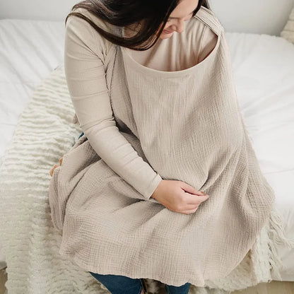 Breathable Baby Nursing Cover Maternity Breastfeeding Cover Cotton Muslin Baby Feeding Blanket Privacy Apron Stroller Blankets