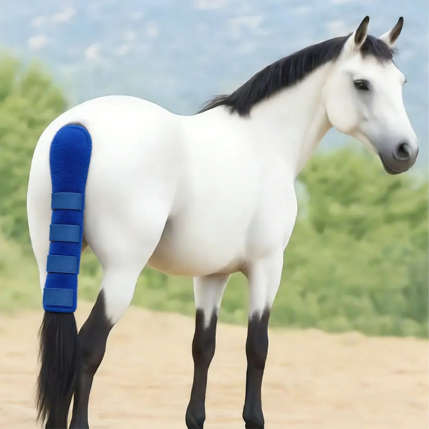 Horse Tail Wrap Protective Polyester Ponytail Storage Bag Anti Mosquito Bite for Turnout Outing Stable Racing Competition