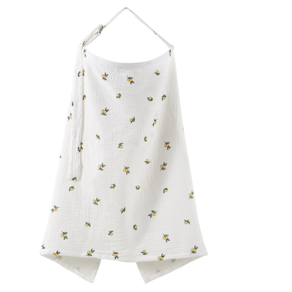 2025 Muslin Nursing Covers for Breastfeeding, Privacy Breast Feeding Cover with Arch Neckline for Mom and Baby Nursing Apron
