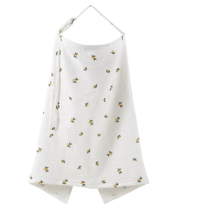 2025 Muslin Nursing Covers for Breastfeeding, Privacy Breast Feeding Cover with Arch Neckline for Mom and Baby Nursing Apron