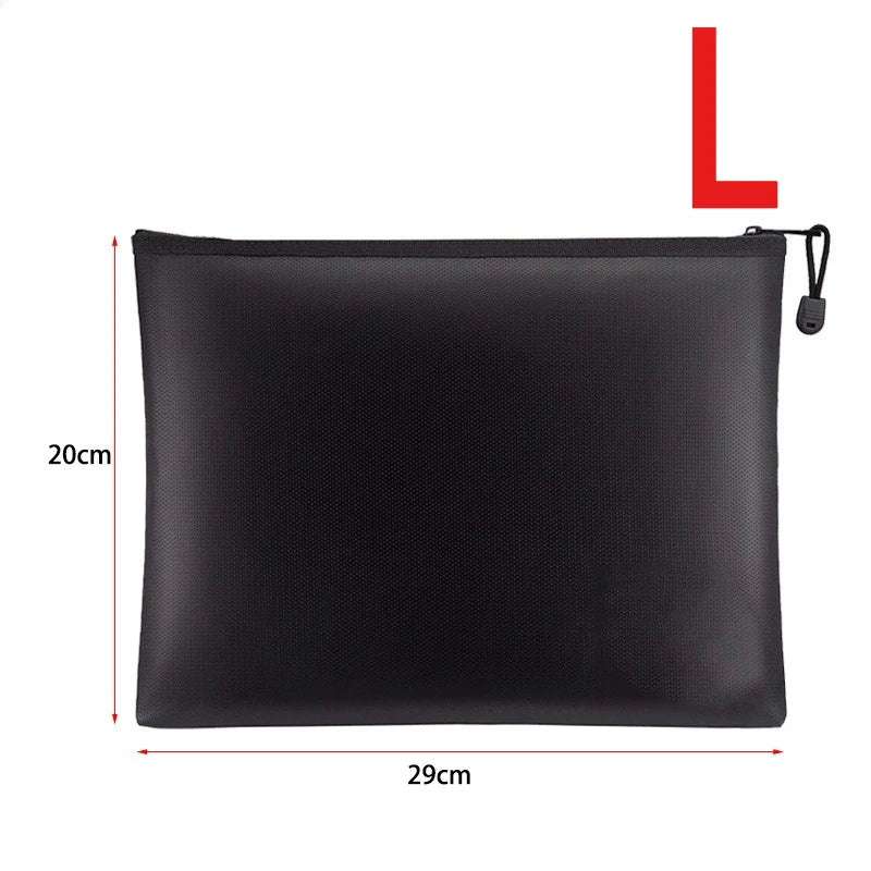 XL/L/M/S Fireproof Waterproof Document Bag Fire Safe Storage Pouch with Zipper Cash File Envelope Holder for H