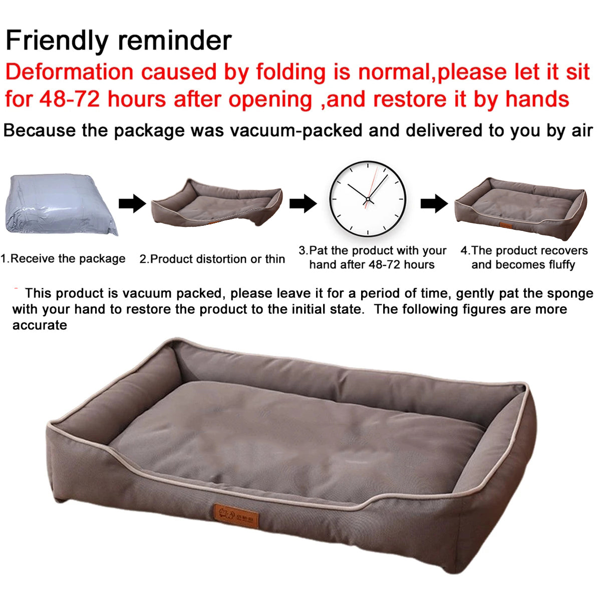 Orthopedic Dog Beds for Medium Dogs, Durable Egg Crate Foam Sofa Dog Bed wit Washable Removable Cover,Waterproof Lining,Pet Bed for Large Dogs