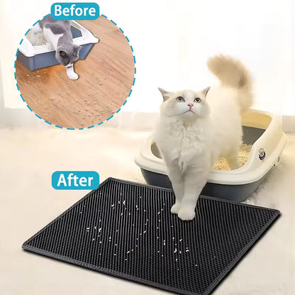 Double Layer Cat Litter Pad Waterproof Non-slip Sand Basin Filter Kitten Dog Washable Easy Cleaning Pet Accessories