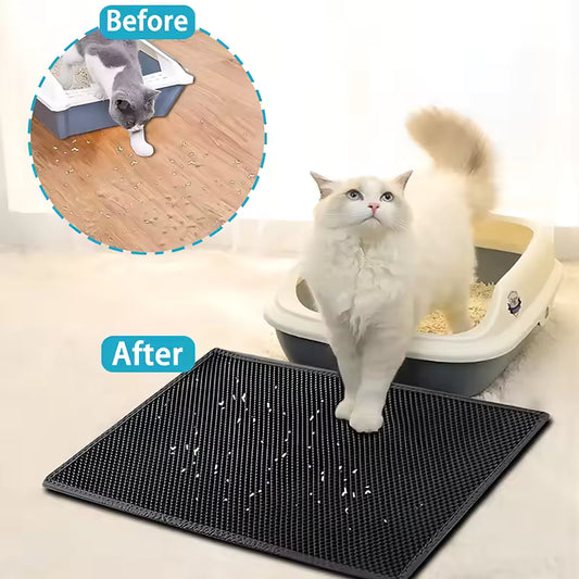 Double Layer Cat Litter Pad Waterproof Non-slip Sand Basin Filter Kitten Dog Washable Easy Cleaning Pet Accessories