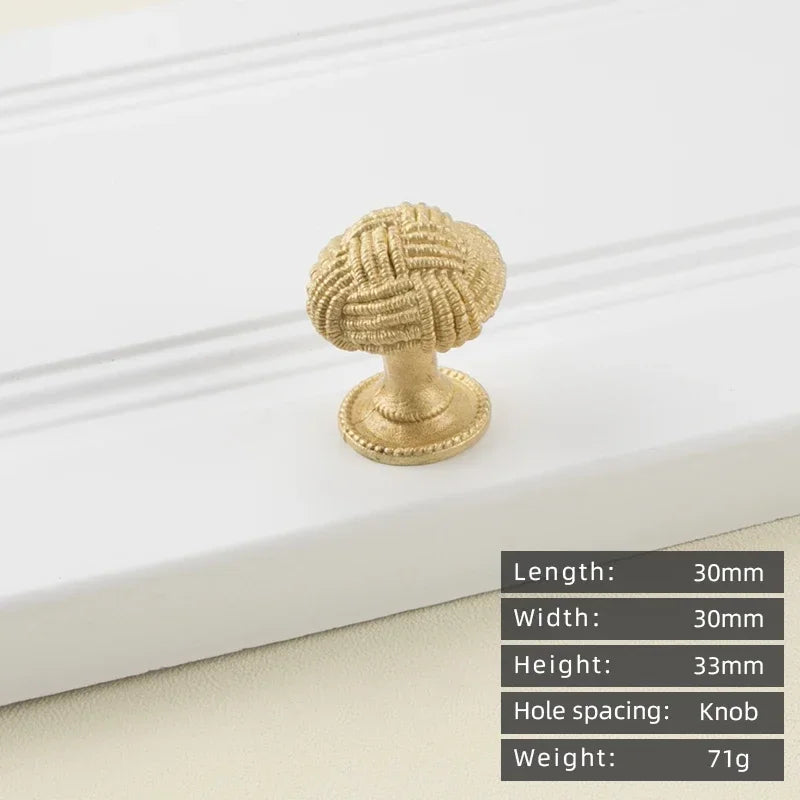 Cabinet Handles Brushed Brass Kitchen Knobs European style minimalist solid brass cabinet DIY pull handle classical luxury drawer gold knob cabinet door long handle