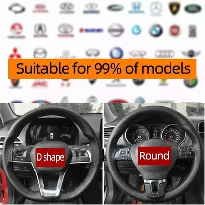 Car Steering Wheel Braid Cover Black Artificial Leather For Volkswagen VW Golf 7 Mk7 Touran Up New Polo Jetta Passat B8 Tiguan