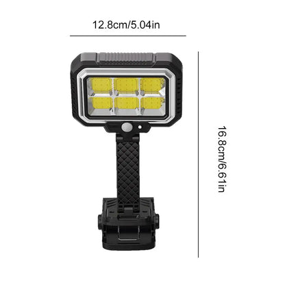 Clip On Solar Lights Outdoor COB LED Security Light Solar Charging 360° Rotatable Rainproof Motion Sensor Auto On/Off For Outdoor