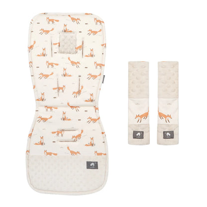 Stroller Cushion & Seat Belt Cover 2Pcs/Set Universal Baby Pram Seat Pad Soft Kids Pushchair Car Mat Stroller Accessories
