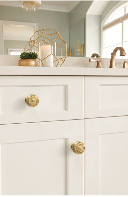 Cabinet Handles Brushed Brass Kitchen Knobs European style minimalist solid brass cabinet DIY pull handle classical luxury drawer gold knob cabinet door long handle