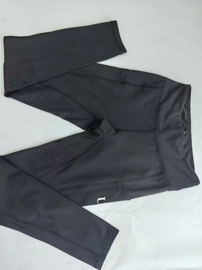 Summer children's equestrian pants high elasticity knitted children's horse riding pants full silicone