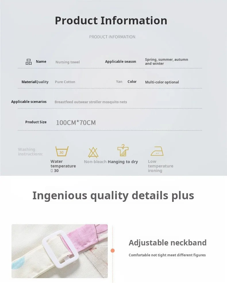 New Mother Nursing Cover Privacy Apron Cloth Cotton Muslin Blanket For Newborn Baby Outdoor Adjustable Breastfeeding Covers Cape