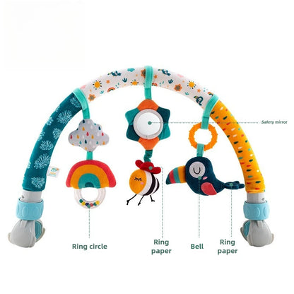 Infant Baby Stroller Arch Toy Play Bar Fun Newborns Sensory Activity Adjustable for Bouncers and Car Safe Seat Bed Hanging Toys