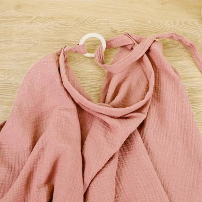 Baby Nursing Cover Breathable With Arched Neckline Women's Mum Apron Soft And Pure Cotton