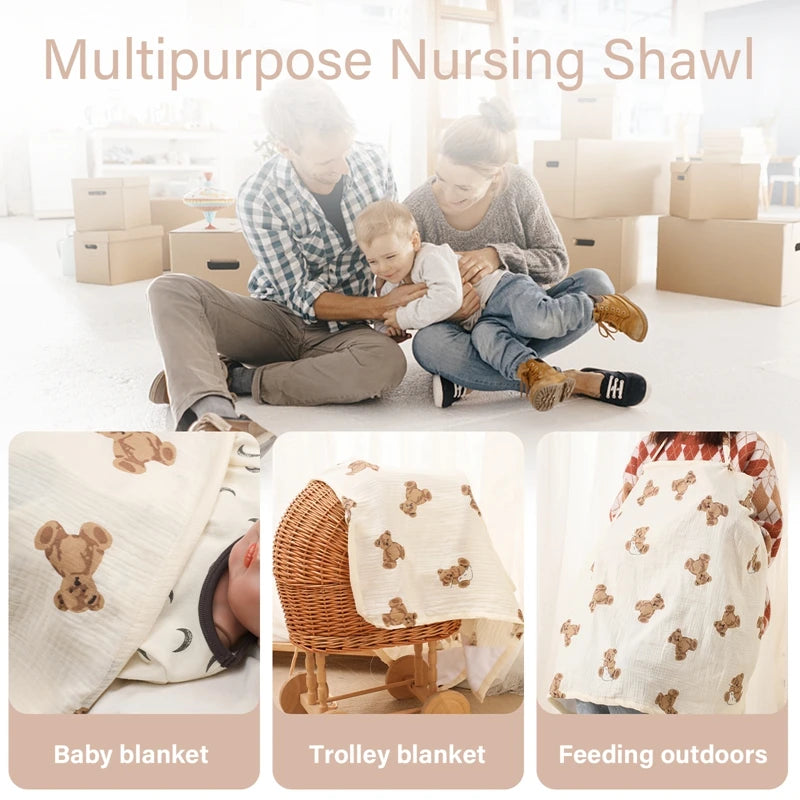 Breathable Breastfeeding Cover Baby Feeding Nursing Covers Adjustable Nursing Apron Outdoor Privacy Cover Mother Nursing Cloth